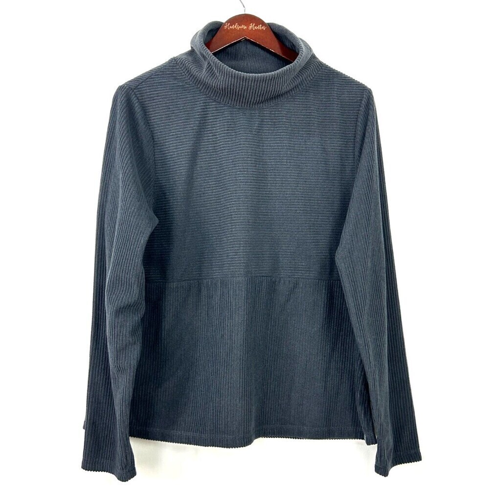 New The American Outdoorsman Ottoman Knit Womens Gray Sweatshirt Size XL 1058T2